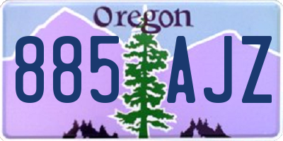 OR license plate 885AJZ