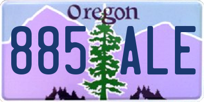 OR license plate 885ALE