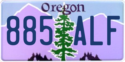OR license plate 885ALF