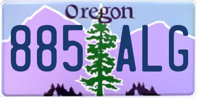 OR license plate 885ALG