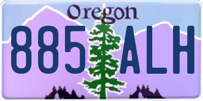 OR license plate 885ALH