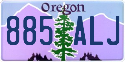 OR license plate 885ALJ