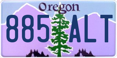 OR license plate 885ALT