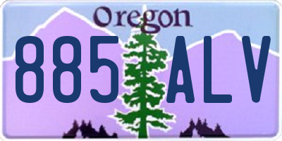 OR license plate 885ALV