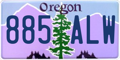 OR license plate 885ALW
