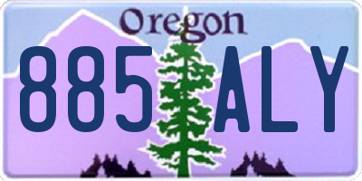 OR license plate 885ALY