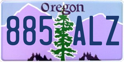 OR license plate 885ALZ