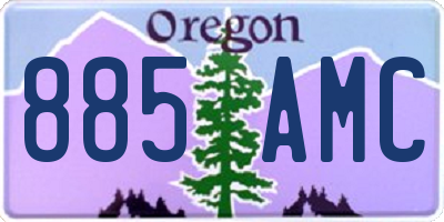 OR license plate 885AMC