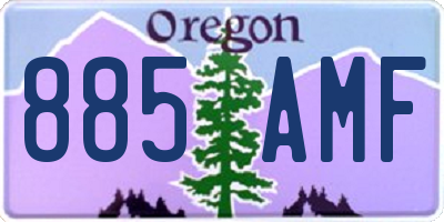 OR license plate 885AMF