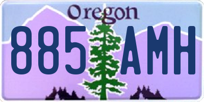 OR license plate 885AMH