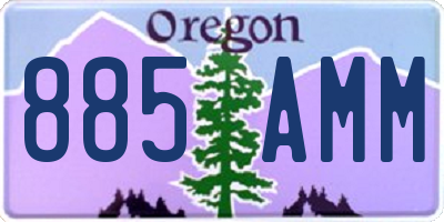 OR license plate 885AMM