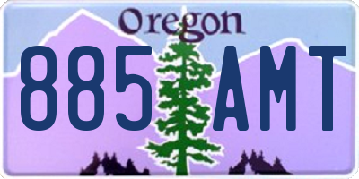OR license plate 885AMT
