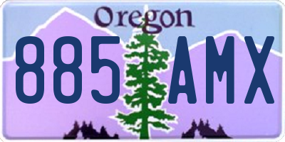 OR license plate 885AMX