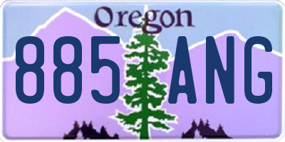 OR license plate 885ANG