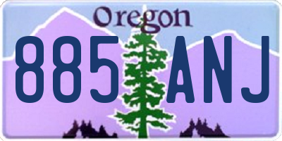OR license plate 885ANJ