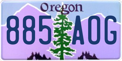 OR license plate 885AOG