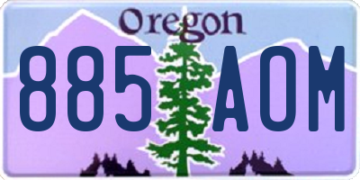 OR license plate 885AOM