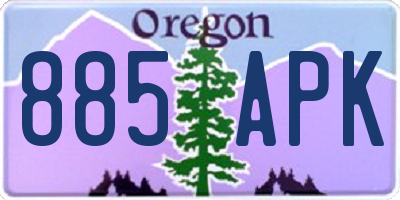 OR license plate 885APK