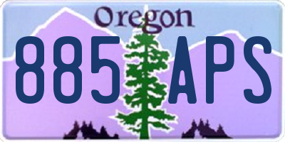 OR license plate 885APS