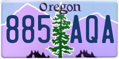 OR license plate 885AQA