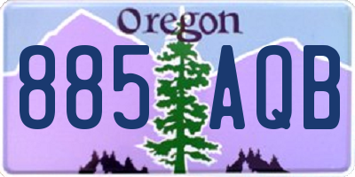 OR license plate 885AQB