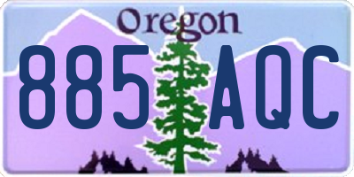 OR license plate 885AQC