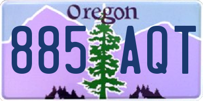 OR license plate 885AQT