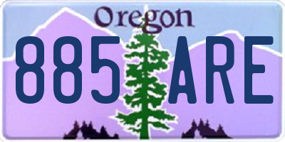 OR license plate 885ARE