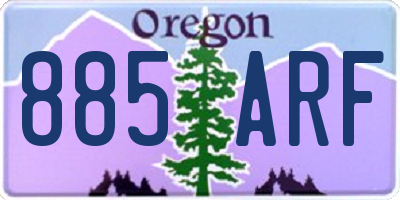 OR license plate 885ARF