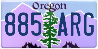 OR license plate 885ARG