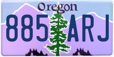 OR license plate 885ARJ