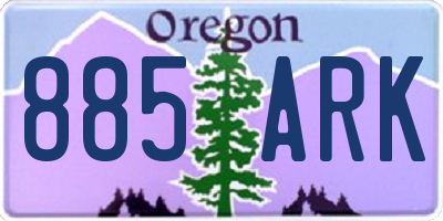 OR license plate 885ARK