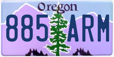 OR license plate 885ARM