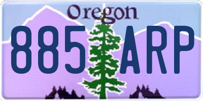 OR license plate 885ARP
