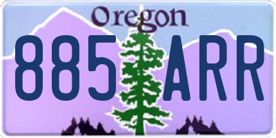 OR license plate 885ARR