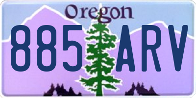 OR license plate 885ARV