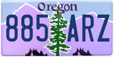 OR license plate 885ARZ