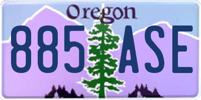 OR license plate 885ASE