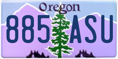 OR license plate 885ASU