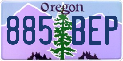 OR license plate 885BEP