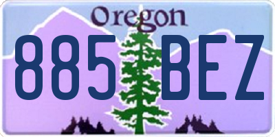 OR license plate 885BEZ