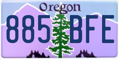OR license plate 885BFE