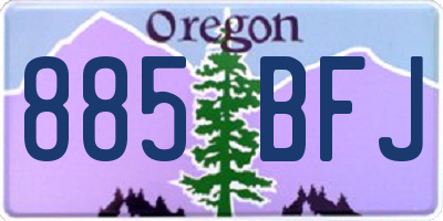 OR license plate 885BFJ
