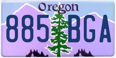 OR license plate 885BGA