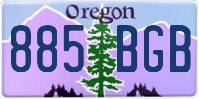 OR license plate 885BGB
