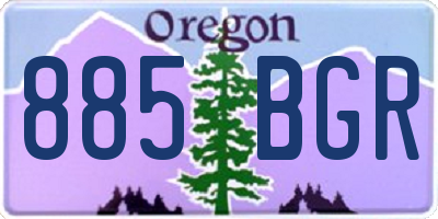 OR license plate 885BGR
