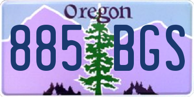 OR license plate 885BGS