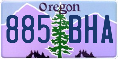 OR license plate 885BHA