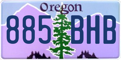 OR license plate 885BHB