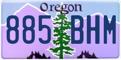 OR license plate 885BHM
